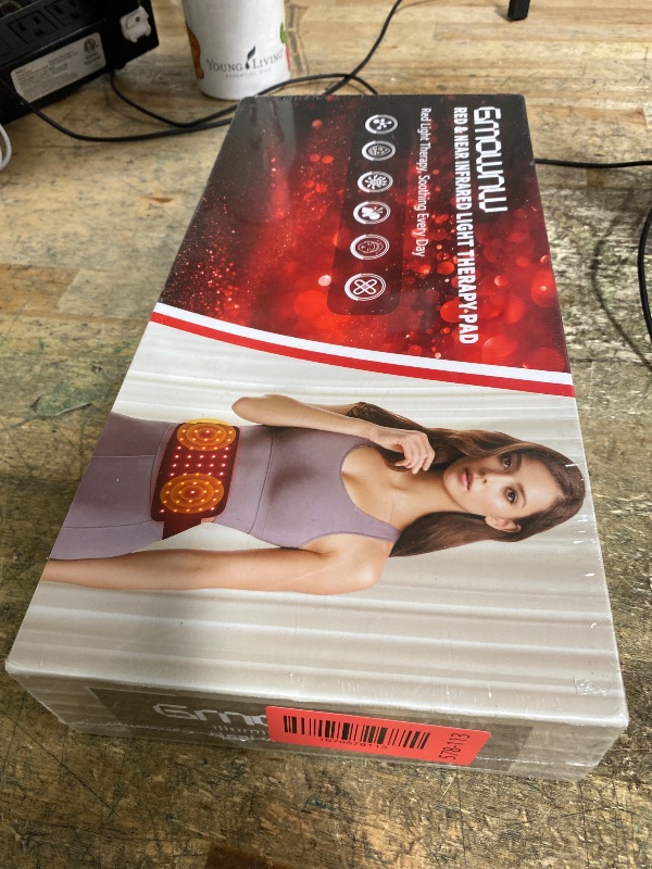 Photo 1 of **FACTORY SEALED** Red Light Therapy for Body, 660nm 850nm Infrared Light Therapy Pad, Wearable Wrap with Timer Remote Control for Back Shoulder Waist Knee, Infrared Light Device Home Use, 12.4'' x 5.7'' Large Area