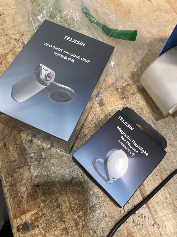 Photo 1 of **FACTORY SEALED**  TELESIN Pro Shot Imaging Grip + Beauty Selfie Flash Light Bundle Kit | DSLR Style Feel, Ergonomic Grip, Strong Magnetic Hold | MagSafe Creator Kit for iPhone & Android | for Selfie, YouTube, Zoom Call