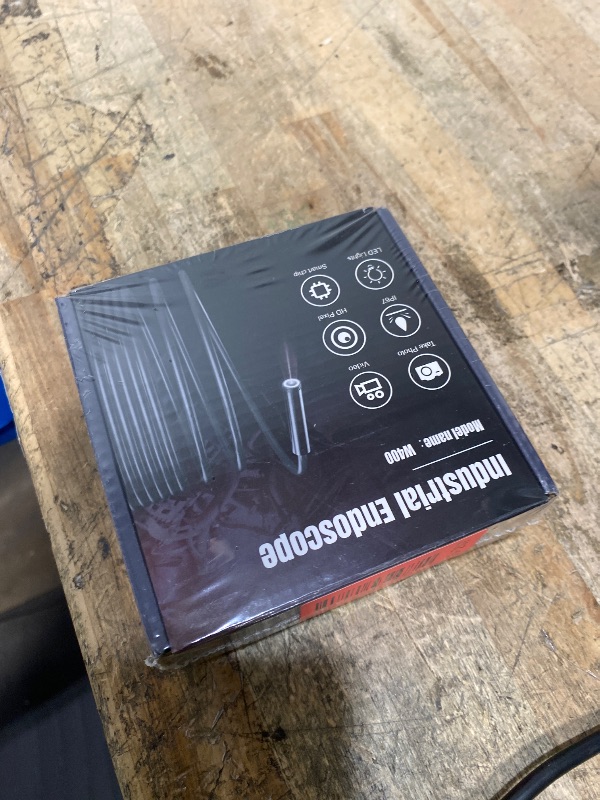 Photo 1 of **FACTORY SEALED** Kinpthy Endoscope Camera with Light,1920P HD Borescope Tools with 8 Adjustable LED Lights, Endoscope with Semi-Rigid Snake Camera, Inspection Borescope for iOS and Android-16.4ft Single Lens