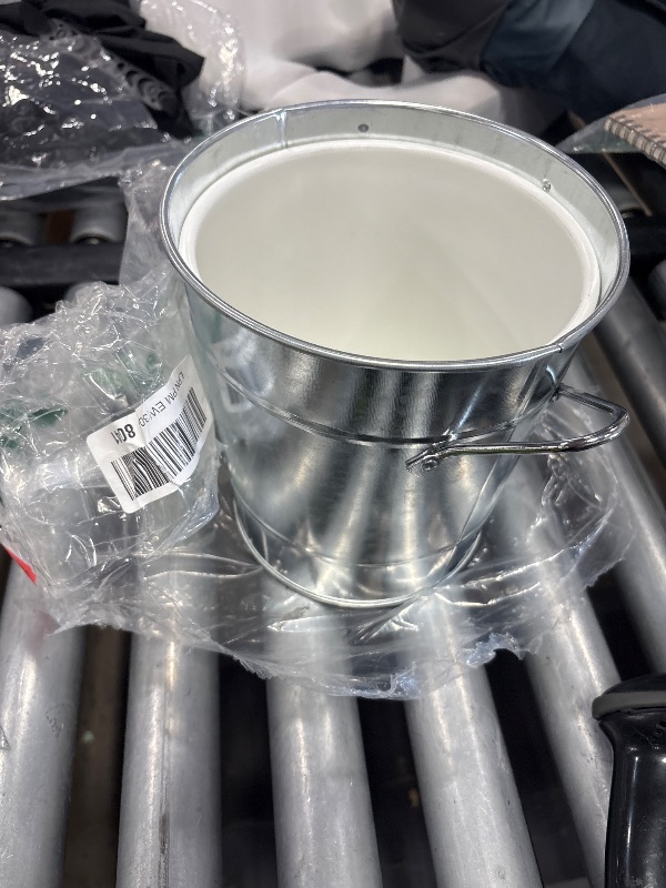 Photo 1 of *** CHECK COMMENTS***. Twine Insulated Ice Bucket with Lid, Scoop & Handles for Beer, Wine, Champagne, Beverages, 1 Gal Galvanized Metal Bucket, Steel Ice Container for BBQs, Indoor & Outdoor Party Supplies, Bar AccessoriesLPNPMEW3048041