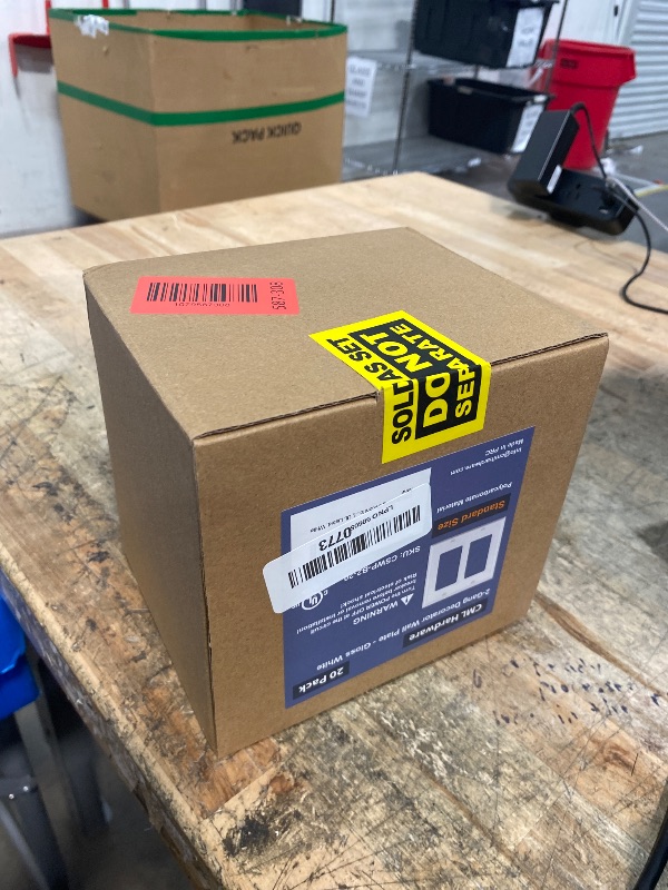Photo 1 of **FACTORY SEALED** CML 2-Gang Decorator Wall Plates, 20 Pack Electrical Outlet Receptacle Covers, Double Switch Plates, Standard Size 4.5”x4.57”, Impact Resistant, UL Listed, White