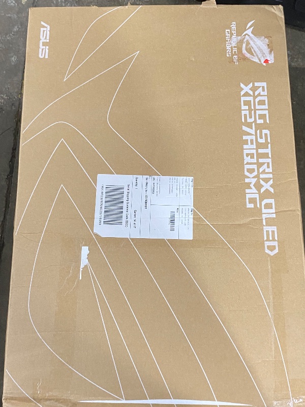 Photo 1 of ****MAJOR DAMAGE , SHATTERED **** ASUS Rog Strix 27" 1440P Gaming Monitor (XG27AQWMG), QHD, TrueBlack Glossy Tandem OLED, 280Hz, 0.03ms, Neo Proximity Sensor, DisplayHDR True Black 500, 99% DCI-P3, DisplayWidget, 3yr Warranty