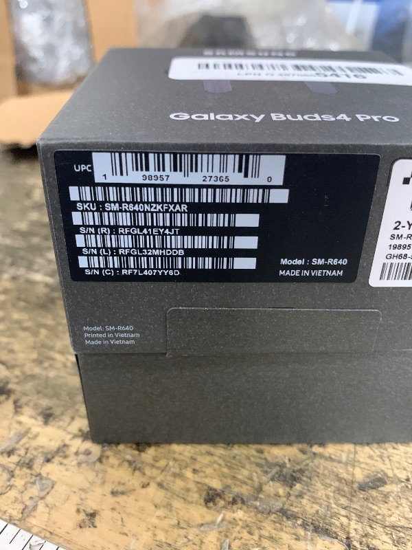 Photo 1 of ***HAS ISSUES RESPONDING TO TOUCH***
Samsung Galaxy Buds 4 Pro (2026) AI True Wireless Bluetooth Earbuds, Hi-Res Audio, 2-Way Speaker, ANC 2.0, Optimized Comfort, IP57, Live Translation, Black [US Version, 2 Yr Warranty]