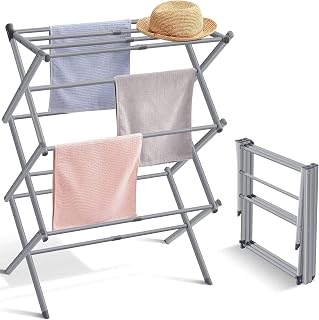 Photo 1 of 0TO1 Clothes Drying Rack, Portable Foldable Clothes Drying Rack, 3-Tier Clothes Drying Stand, Collapsible Clothes Drying Rack, Space Saving