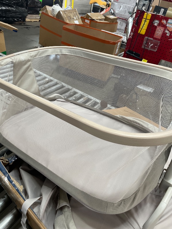 Photo 1 of **Used** Maxi-Cosi Iora Baby Bassinets Bedside Sleeper, Portable Bassinet, Infant Bedside Sleeper Crib, Height Adjustable, Breathable Mesh, Large Storage Basket, Classic Oat
