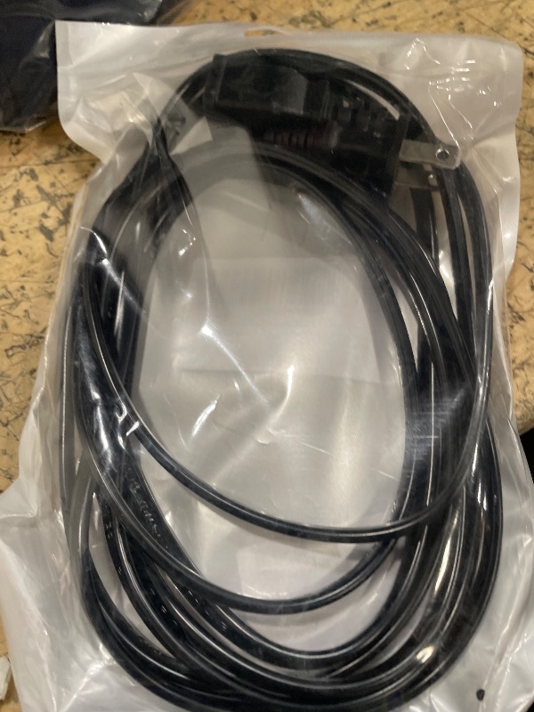 Photo 1 of [TaidaLink] 10ft Black Extension Cord 125V 10A 1250W Slim Design, 2-Prong Polarized Plug for Humidifier, Holiday Lights, Lamps, Security Cameras, ppliance Indoor Outdoor Use (1 Pack)