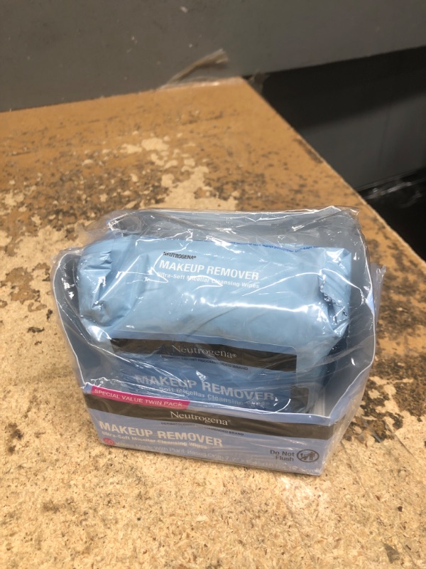 Photo 1 of *ONLY 1* Neutrogena Makeup Remover Micellar Wipes for Face Daily Gently Removes Oil Dirt and Waterproof Makeup in a Simple Fully Plant-Based Cloth, 2 pack of 25 ct