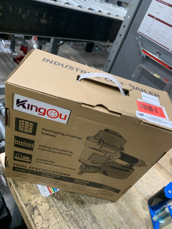 View 2 of *** POWER BUTTON DAMAGE PARTS ON **
Kingou CN55 Coil Siding Nailer Gun with 1/4 NPT Air Connector