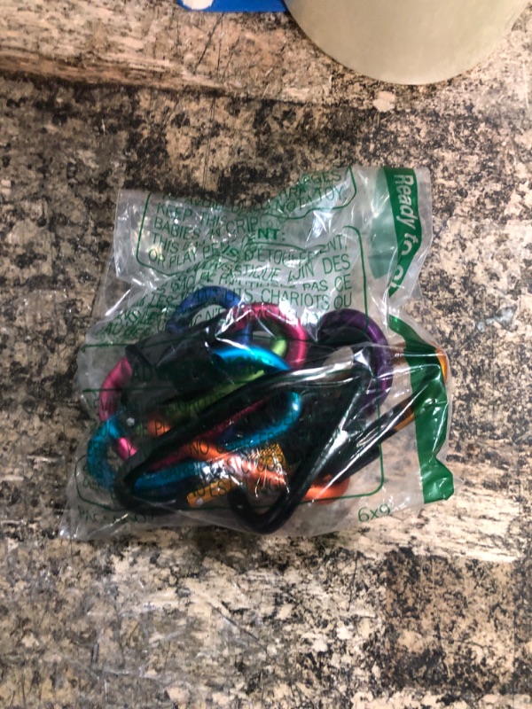 Photo 1 of 10 Pack Aluminum D Ring Key Rings Hiking Clips Locking Carabiner for Hiking Camping Fishing and Outdoor Use?Clips with Screw Gate Multicolored