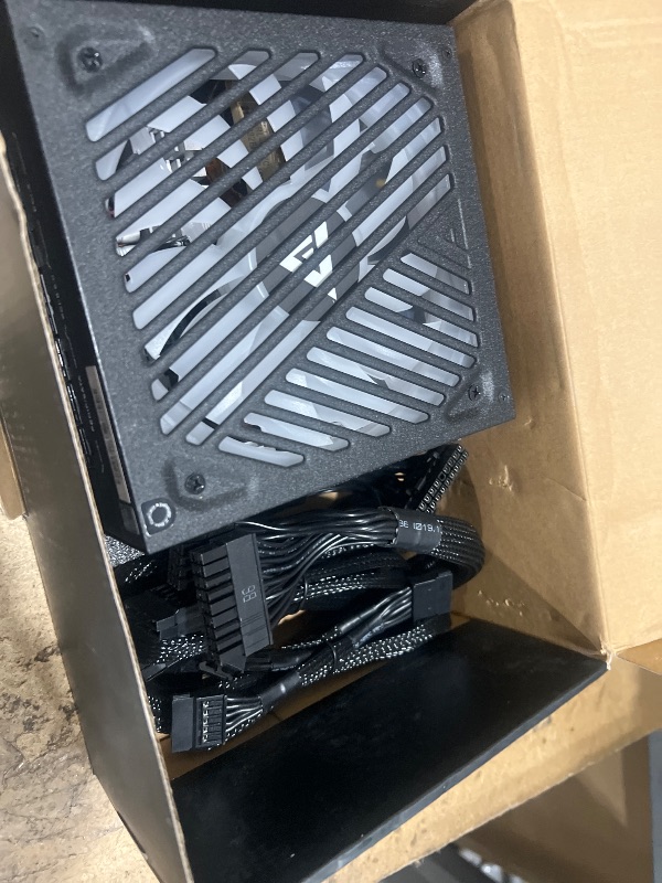 Photo 1 of ***MISSING CABLES***
Apevia ATX-MT1200W Mystic 1200W Fully Modular 80+ Platinum Certified, PCIe 5.0 & ATX 3.0 Ready Active PFC ATX RGB Gaming Power Supply, Includes Gen 5 12VHPWR Connector & 366 RGB Light Modes