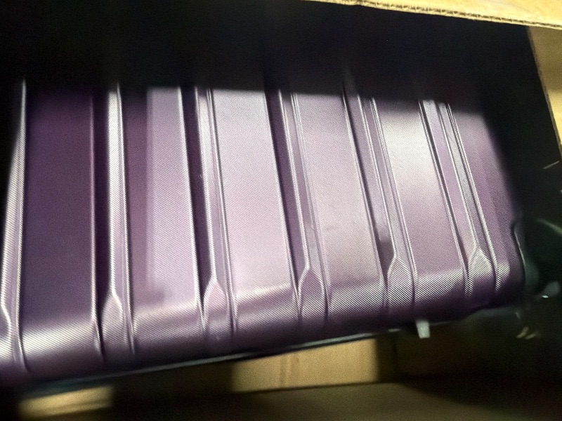 Photo 1 of **ZIPPER IS DAMAGED** Samsonite Omni 2 Hardside Expandable Luggage with Spinner Wheels, Checked-Medium 24-Inch, Purple