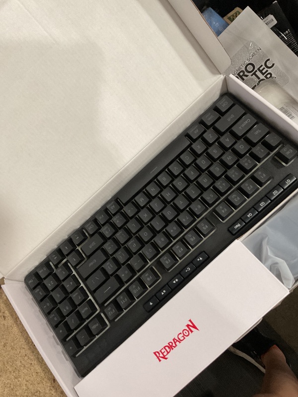 Photo 1 of **missing DONGLE, BUT IS STILL BLUETOOTH COMPATIBLE**
Redragon S156 Wireless Keyboard and Mouse with Tri-Mode, Mechanical Feel Keyboard and 4800 DPI 61G Ultra-Light Gaming Mouse, RGB Backlit, 4 Macro Keys, Long Battery Life for PC, Mac, Ideal for Gamer