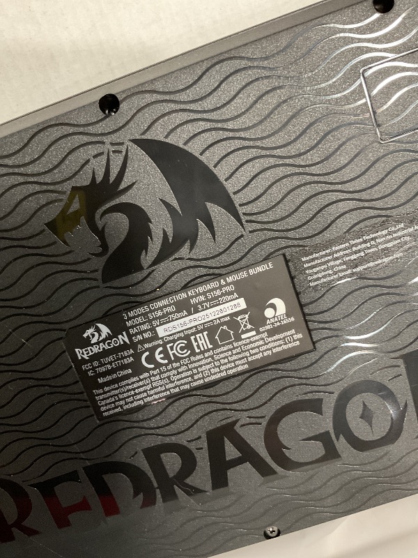 Photo 1 of **missing DONGLE, BUT IS STILL BLUETOOTH COMPATIBLE**
Redragon S156 Wireless Keyboard and Mouse with Tri-Mode, Mechanical Feel Keyboard and 4800 DPI 61G Ultra-Light Gaming Mouse, RGB Backlit, 4 Macro Keys, Long Battery Life for PC, Mac, Ideal for Gamer