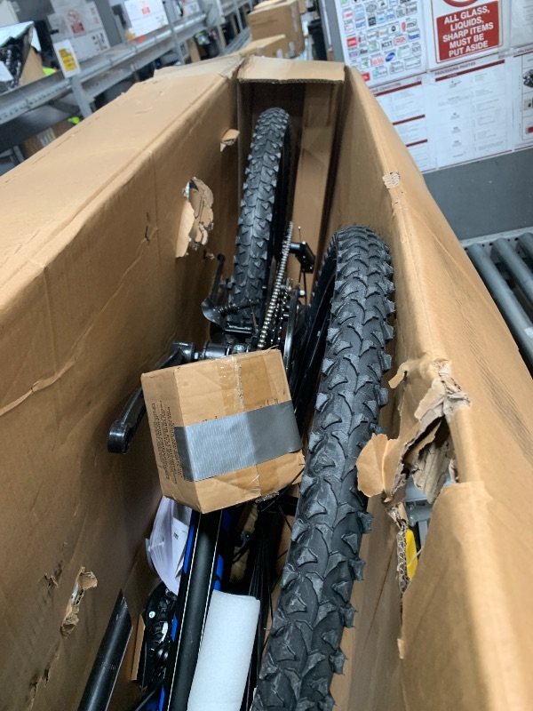 Photo 1 of (SOLD AS PARTS, MISSING HANDLES**_) Huffy Stone Mountain Mens 26 Inch Mountain Bike, Matte Black Frame, 21-Speed Shimano Twist Shifting, Front Suspension, Comfort Saddle | 20"/24"/26" Sizes, 6-21 Speeds, Dual Suspension Available |