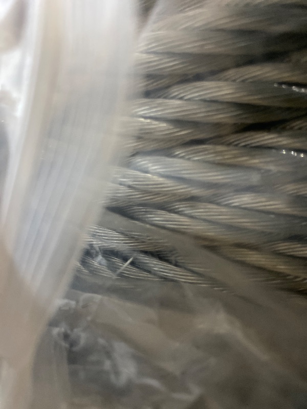 Photo 1 of 1/2" Steel Cable Kit, PIUM 100Ft 7x19 Strand Aircraft Cable with Loops, Heavy Duty Wire Rope 23000lbs Breaking Strength with Clamps and Thimbles for Zipline, Boat Lift, Outdoor Use