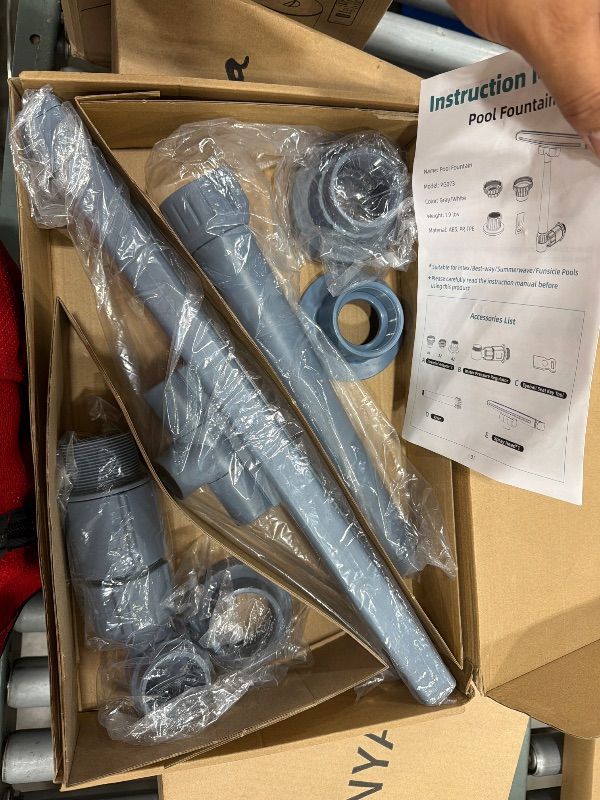 Photo 3 of [Patented] POOLHOUR 2026 Upgrade Height Pool Fountain for Above Gound and Inground Pools, Adjustable Pool Sprinkler Fountain, Wide Width Spray Pool Waterfall, Cooling Swimming Pool Accessories