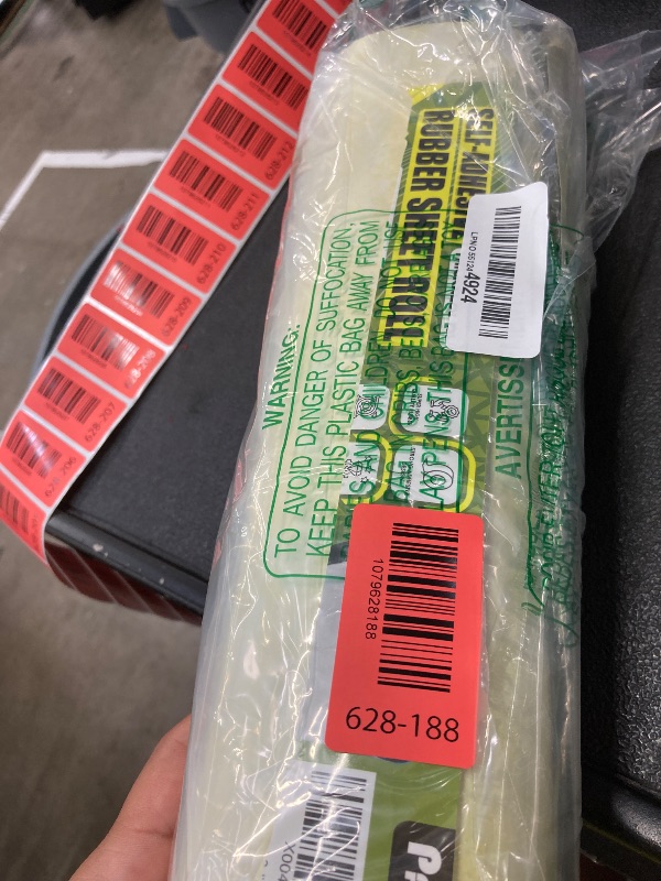 Photo 1 of [1/8" Thickness] Solid Neoprene Rubber Sheet Roll 12IN x 24IN Long with Adhesive Backing (Including Utility Knife), Heavy Duty Self Rubber Seal Strips Roll for DIY Gaskets, Flooring, Seals