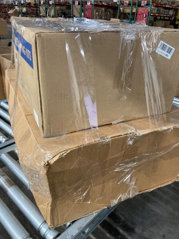 Photo 1 of ***2 BOXES MISC PARTS ONLY***Pamapic 8504 Patio Dining 7 Piece, Outdoor Wicker Furniture Set for Backyard Garden Deck Poolside/Iron Slats Table Top, Removable Cushions, 7 Pack, Beige