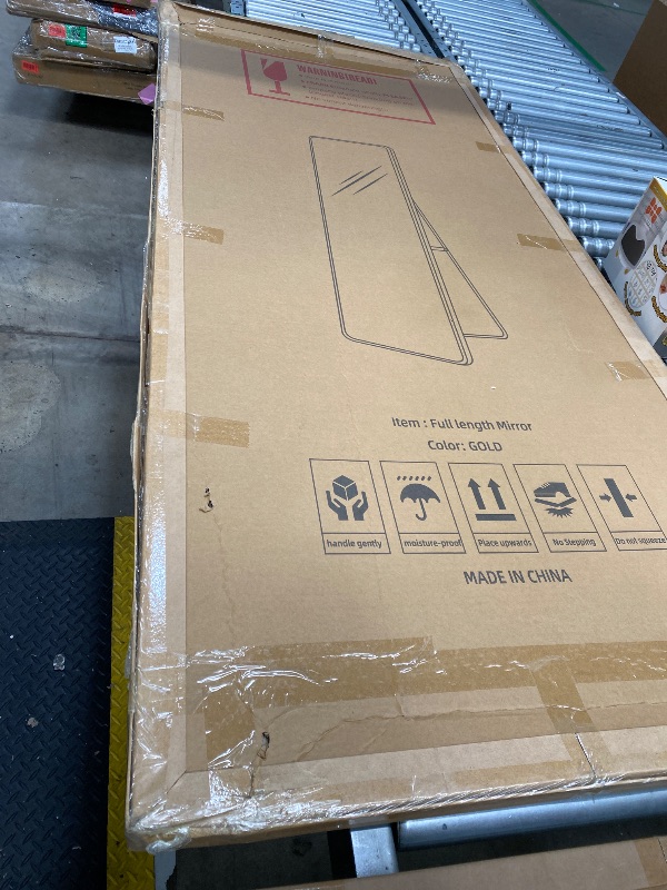 Photo 1 of ***The description is for reference only.
***DUMOS Full Length Mirror 64"x21" Full Body Floor Mirror for Bedroom or Cloakroom, Can Stand Alone, Hang or Lean Against Wall, Tall Wall Mirrors with Stand, Gold