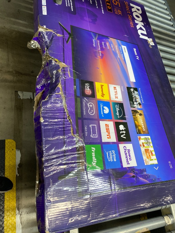 Photo 1 of **broken, for parts only
non-refundable, non-returnable****Roku Smart TV 2026 – 55-Inch Select Series, 4K QLED TV – Roku TV with Voice Remote – Flat Screen QLED Television with Wi-Fi for Streaming Live Local News, Sports, & Movies – Bluetooth Headphone Mo