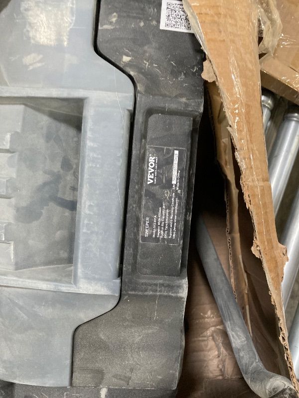 Photo 1 of ***PARTS ONLY/MISSING PARTS/NOT IN ORIGINAL BOX****VEVOR Walk-Behind Hand Push Floor Sweeper, 25.6" Sweeping Width Floor Sweeper Manual Non-Electric, 5-Gallon Waste Container, Angle & Height Adjustable Folding Handle for Walkway, Yard, Garage, Patio