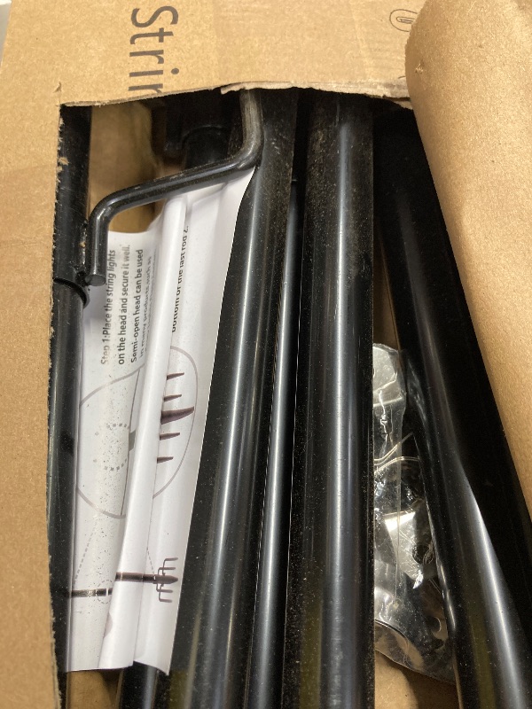 Photo 1 of **MISSING PARTS-ONLY****AILBTON 10Ft String Light Poles 4 Pack,Light Poles for Outside Lights,Outdoor with Fence Brackets Hanging Lights,Metal Stand Deck Patio Backyard