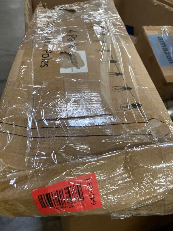 Photo 1 of **MISSING PARTS-ONLY****AILBTON 10Ft String Light Poles 4 Pack,Light Poles for Outside Lights,Outdoor with Fence Brackets Hanging Lights,Metal Stand Deck Patio Backyard