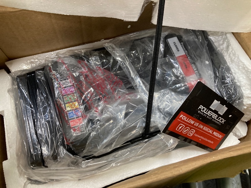 Photo 1 of ***ONLY ONE DUMBELL****PowerBlock Elite USA 90 Pound Adjustable Dumbbells, Sold in Pairs, 5-90 lb. Dumbbells, Durable Build, Innovative At Home Workout Equipment, Includes Stage 1, 2 & 3 Expansions Gray
