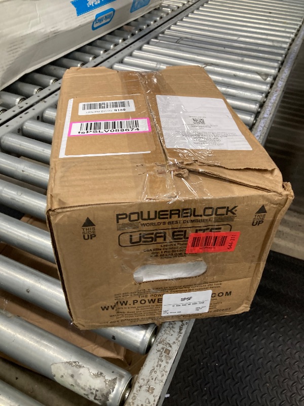 Photo 1 of ***ONLY ONE DUMBELL****PowerBlock Elite USA 90 Pound Adjustable Dumbbells, Sold in Pairs, 5-90 lb. Dumbbells, Durable Build, Innovative At Home Workout Equipment, Includes Stage 1, 2 & 3 Expansions Gray