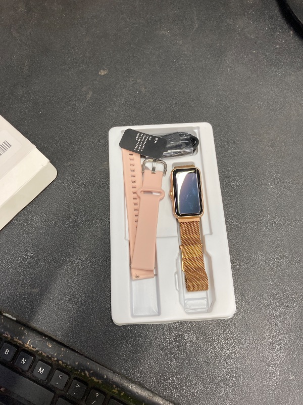 Photo 1 of ***************Couldn't be tested watch dead, needs charging.*********************Health Fitness Tracker, Smart Watch with 24/7 Heart Rate and Blood Oxy-gen Monitor, Sleep Tracker with IP68 Waterproof, Activity Tracker Pedometer Step Counter for Women Men