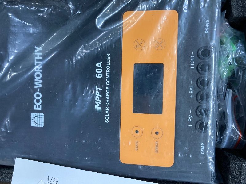 Photo 1 of ***PARTS ONLY***ECO-WORTHY 60A MPPT Solar Charge Controller with Bluetooth&WiFi, Max PV Input 150V,12/24/36/48V Solar Panel Regulator for Lead-Acid/Lifepo4 Battery in Solar System RV