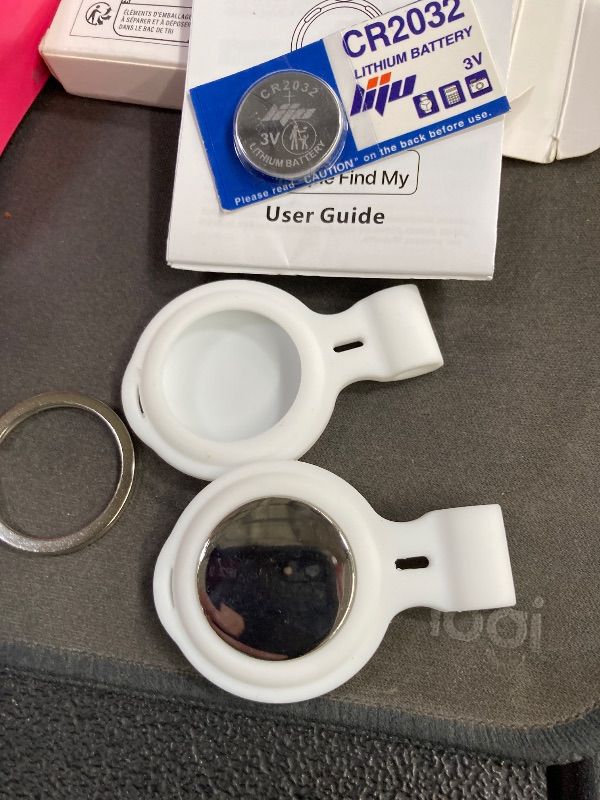 Photo 1 of ***MISSING ONE***2 Pack Tracker Tags [Apple MFi Certified] Pair with Apple Find My (iOS Only) Bluetooth Air Smart Tags Key Finder Item Locator Waterproof Finder Worldwide Tracking for Pets Wallet Backpack Dogs Luggage