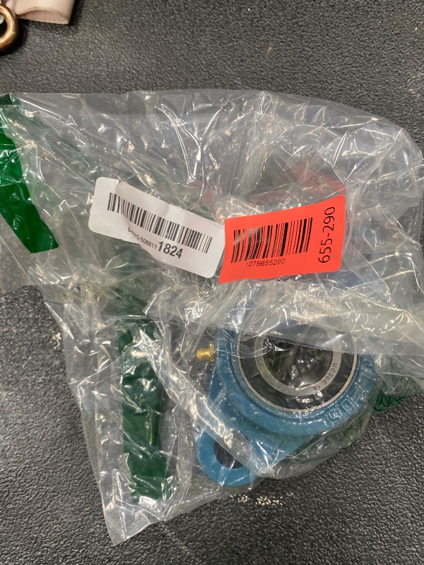 Photo 1 of 1 Pcs UCFL205-16 Pillow Block Bearing, 1" Bore, 2-Bolt Flanged Mounted Bearings Set Screw Locking, Solid Cast Iron Base Self Alignment