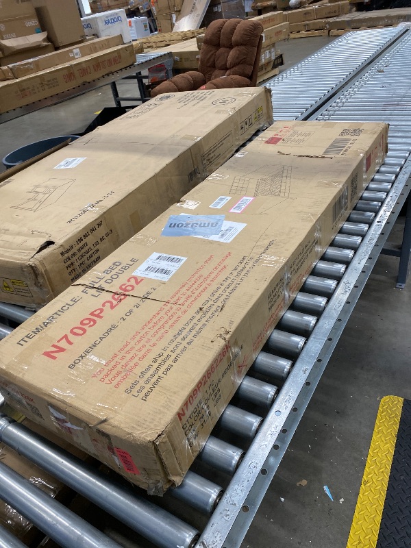 Photo 1 of **** INCOMPLETE SET **** **** NO RETURNS - NO REFUNDS **** Ball & Cast Full Size Daybed,Upholstered Day Bed Frame with 4 Wood Legs,Button Tufted Sofa Bed for Living Room,Apartment,No Box Spring Needed,Easy Assembly,Beige