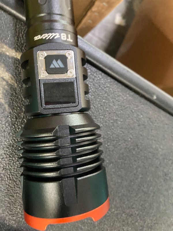 Photo 1 of ***PARTS ONLY***WdtPro Rechargeable LED Flashlights High Lumens, Super Bright 90000LM Rechargeable Flashlight with LCD Display, 5 Modes & Waterproof Powerful 10000mAh Handheld Flashlight for Camping Emergency