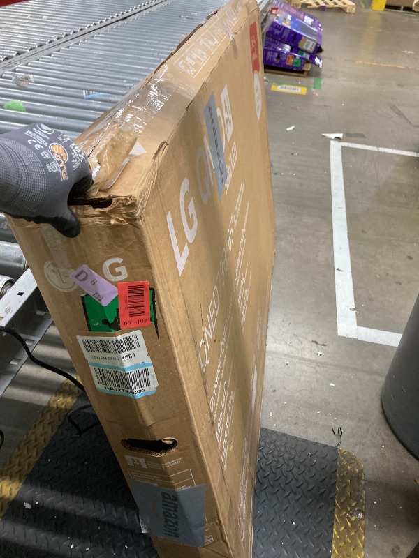 Photo 1 of *Screen damaged* *PARTS ONLY* *NO RETURNS/NO REFUNDS* LG Amazon Exclusive 65-Inch Class QNED AI 4K QNED73 Series Mini LED Smart TV w/AI Sound Pro, HDR10, AI 4K Super Upscaling, Filmmaker Mode, Wow Orchestra, Compatible with Alexa (65QNED73BUA, 2026)