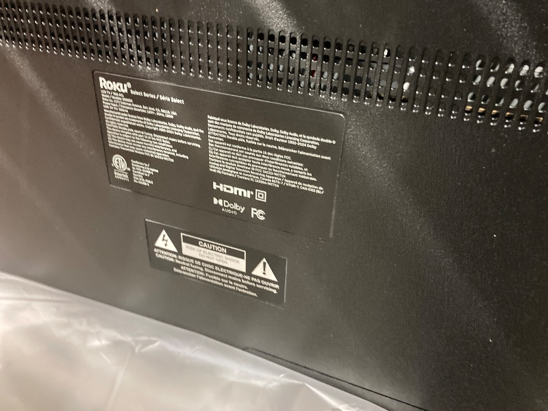 Photo 1 of *Screen damaged/PARTS ONLY* *NO RETURNS/NO REFUNDS* Roku Smart TV 2026 – 65-Inch Select Series, 4K QLED TV – Roku TV with Voice Remote – Flat Screen QLED Television with Wi-Fi for Streaming Live Local News, Sports, & Movies – Bluetooth Headphone Mode
