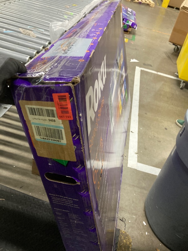 Photo 1 of *Screen damaged/PARTS ONLY* *NO RETURNS/NO REFUNDS* Roku Smart TV 2026 – 65-Inch Select Series, 4K QLED TV – Roku TV with Voice Remote – Flat Screen QLED Television with Wi-Fi for Streaming Live Local News, Sports, & Movies – Bluetooth Headphone Mode
