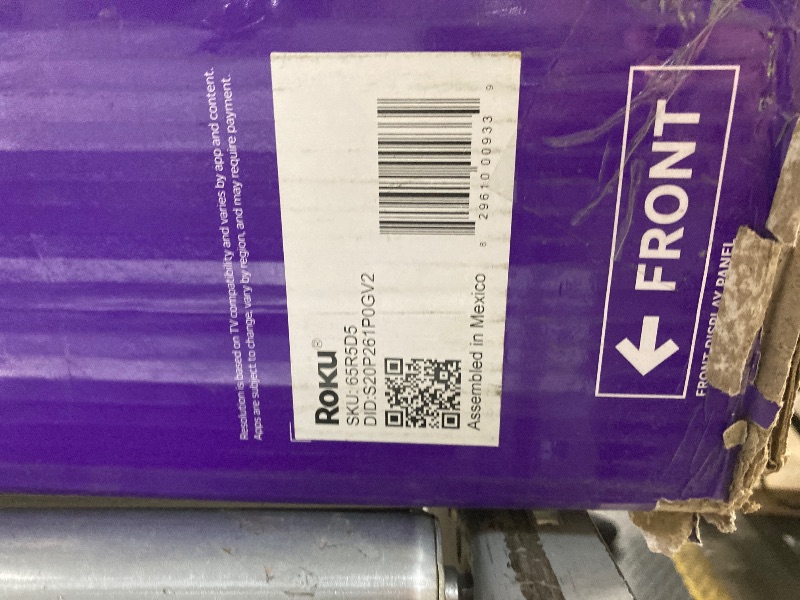 Photo 1 of ****** no return***** no refund****** only for parts ******** Roku Smart TV 2026 – 65-Inch Select Series, 4K QLED TV – Roku TV with Voice Remote – Flat Screen QLED Television with Wi-Fi for Streaming Live Local News, Sports, & Movies – Bluetooth Headphone
