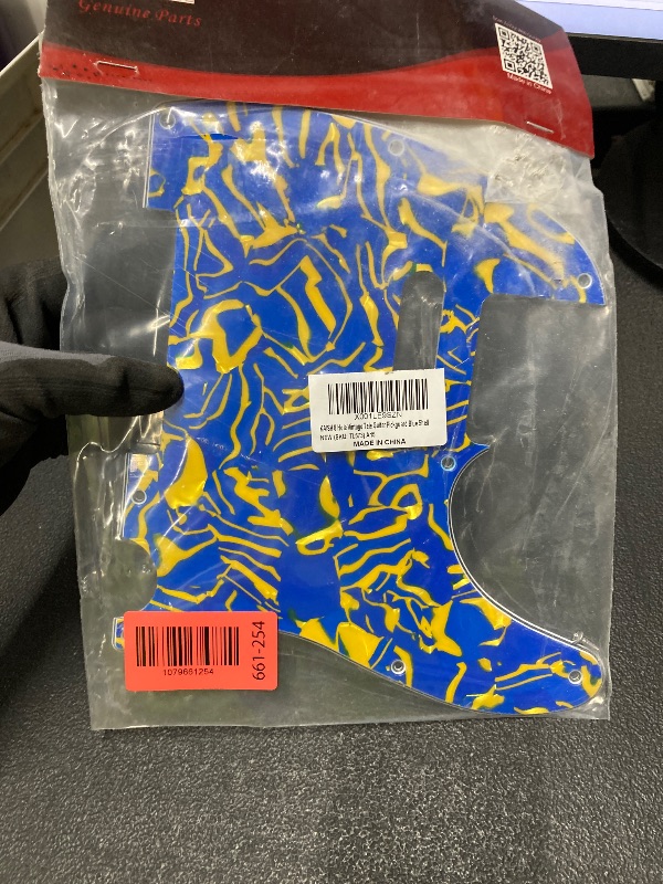 Photo 1 of *Screws missing* KAISH 8 Hole Tele Style Pickguard TL Guitar Pick Guard Scratch Plate for Tele/Telecaster Blue Shell