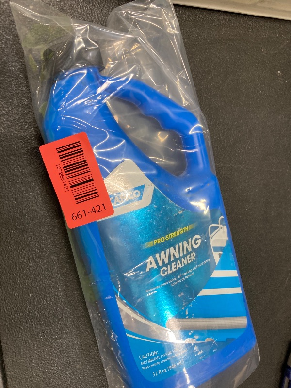 Photo 1 of *label scratched* Camco Pro?Strength Awning Cleaner – 32 fl oz – Removes Stains, Dirt, Tree Sap & Road Grime – Safe for Vinyl, Acrylic, Nylon & Fabric RV Awnings – Restores Clean, Fresh Appearance (41024)