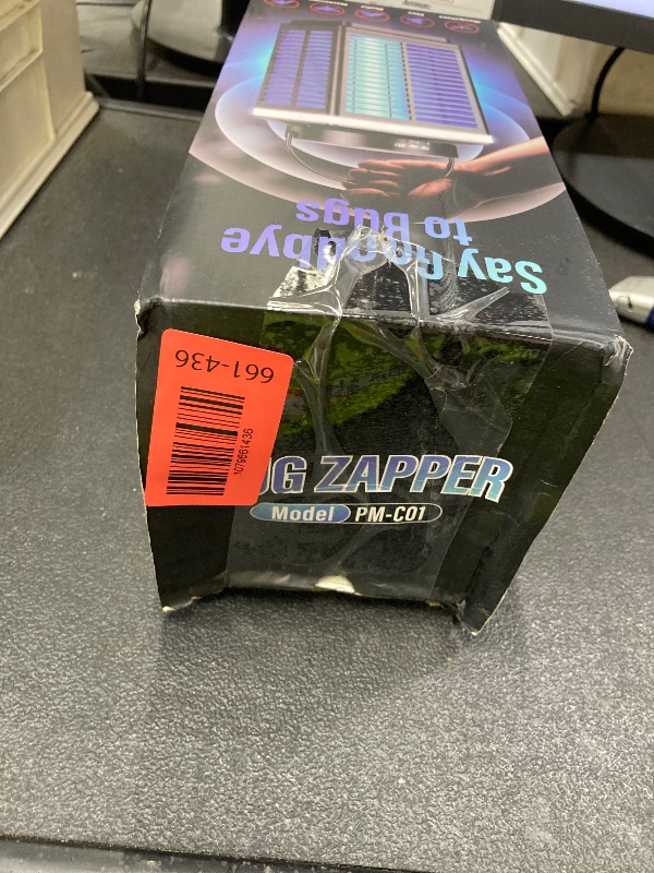 Photo 1 of *Water damaged box* Bug Zapper Outdoor Cordless, 4200V Electric Mosquito Zapper with LED Blue Light, 3 in 1 Portable & Rechargeable Bug Zapper Outdoor Waterproof IP67, Wireless Hanging Fly Zapper for Patio Camping