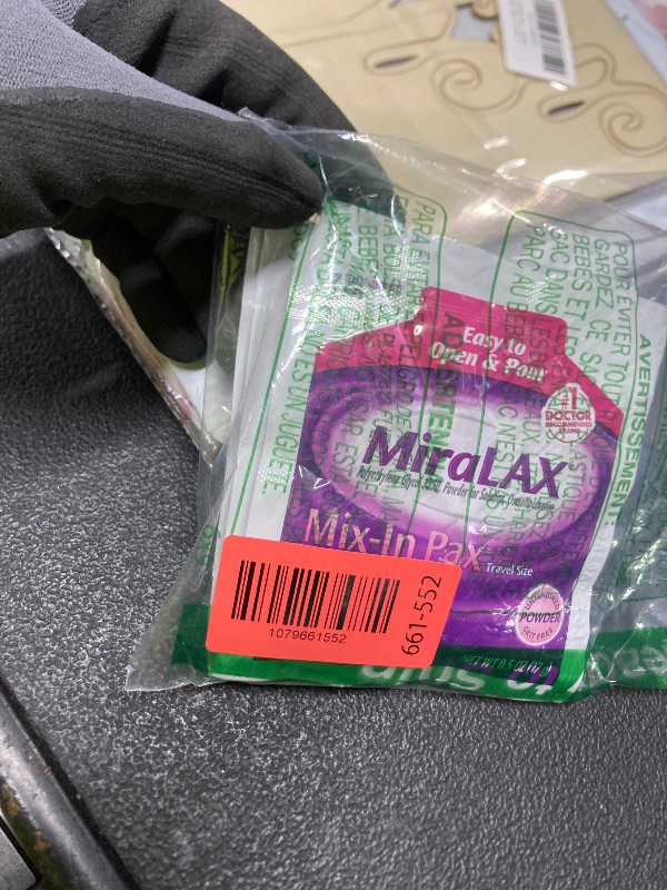 Photo 1 of *4 only* MiraLAX Gentle Constipation Relief Laxative Powder, Stool Softener with PEG 3350, No Harsh Side Effects, 1 Doctor & OBGYN Recommended, Single Dose Mix-in Pax, Travel Pack, 24 Dose
