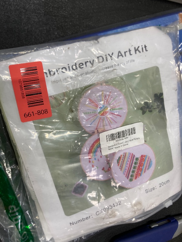 Photo 1 of *Damaged* Konrisa Easy Embroidery Kit for Beginners Stamped Embroidery Starter Kit DIY Sewing Needlepoint Cross Stitch for Adults, Stitch Practice Kit 3 Embroidery Fabric Pattern