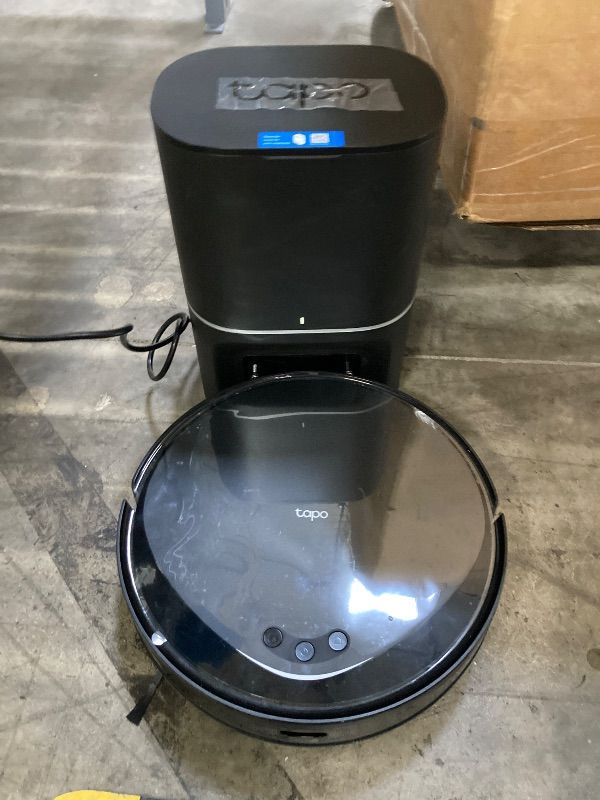 Photo 1 of ***PARTS ONLY***Tapo Ultra-Slim LiDAR Smart Navigation Robot Vacuum and Mop with Self-Emptying Dock, 5300Pa Max, 97%+ Dust Pickup Rate, Self-Charging, Compatible with Alexa & Google Home, RV20 Max Plus