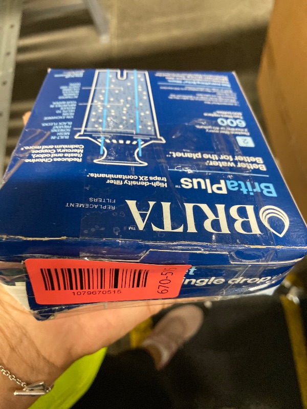 Photo 1 of ***only one new filter the other is used***Brita BritaPlus Replacement Water Filter for Pitchers and Dispensers, WQA NSF/ANSI Certified, Reduces 2x More Contaminants vs. Standard Brita, Reduces Chlorine Zinc Copper Mercury & More, 2 Filters***only one new