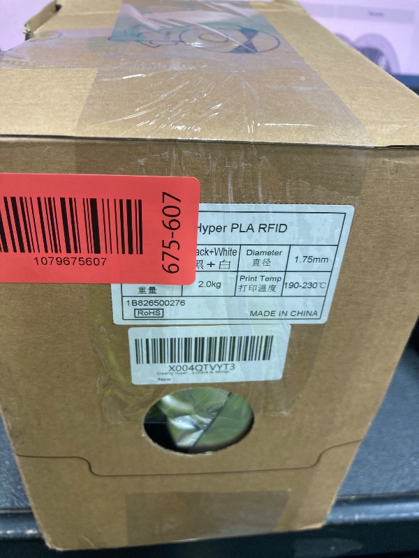 Photo 1 of ***USED*** Creality Hyper PLA Filament Bundle 2KG, RFID 3D Printer Filament PLA 1.75mm for High Speed 30-600mm/s, Support CFS, Fits for Most 3D Printers (Black & White)
