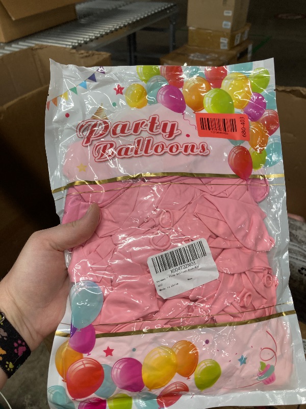 View 2 of **2 packs** Blocesa Pink Balloon Arch Kit, 133pcs Pastel Light Pink Latex Balloons in 36in,18in,12in,10in,5in Different Size Pink Balloons for Bridal Showers Wedding Anniversary Bachelorette Birthday Party Decor