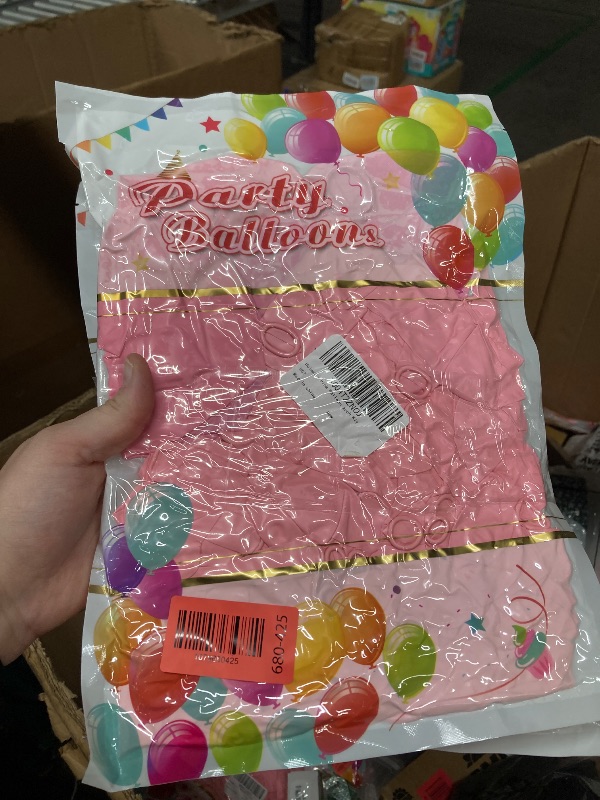 View 2 of **2 packs** Blocesa Pink Balloon Arch Kit, 133pcs Pastel Light Pink Latex Balloons in 36in,18in,12in,10in,5in Different Size Pink Balloons for Bridal Showers Wedding Anniversary Bachelorette Birthday Party Decor