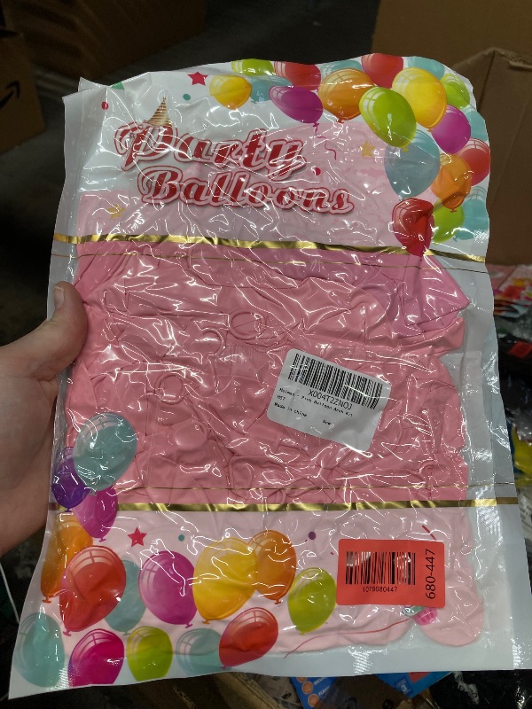 View 2 of **2 packs** Blocesa Pink Balloon Arch Kit, 133pcs Pastel Light Pink Latex Balloons in 36in,18in,12in,10in,5in Different Size Pink Balloons for Bridal Showers Wedding Anniversary Bachelorette Birthday Party Decor